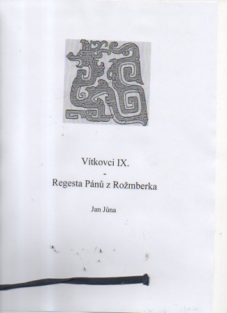 Jan Jna-Vtkovci IX.-Regesta pn z Romberka